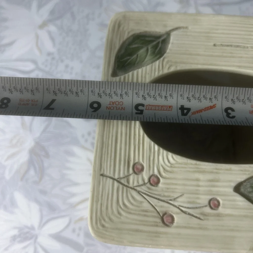 Croscill AUTUMN LEAVES CERAMIC TISSUE‎ BOX COVER TOOTH BRUSH HOLDER bathroom Set